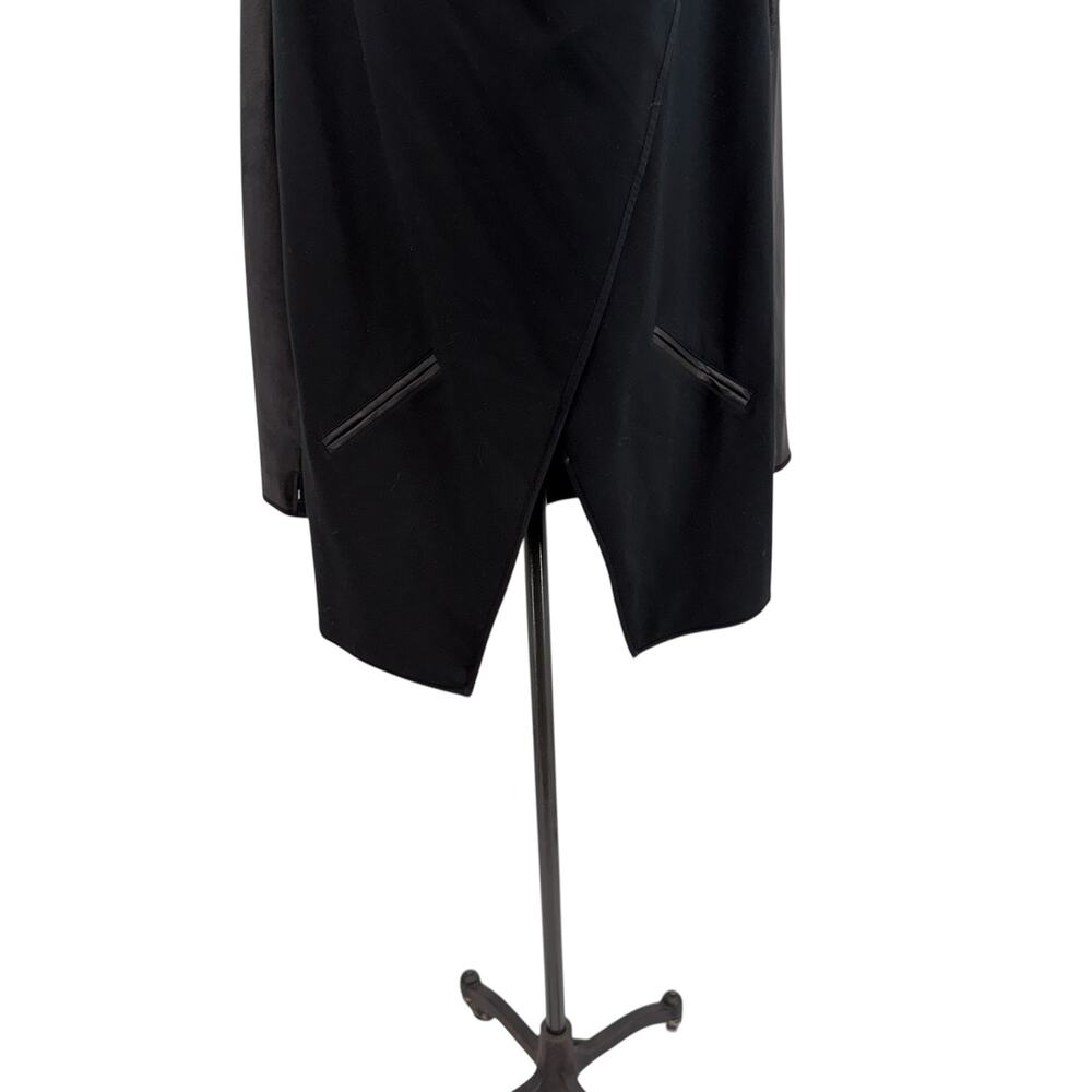 Spanx Black Drape Front Jacket Open Cardigan Stretch Ponte Womens Medium - Picture 5 of 14